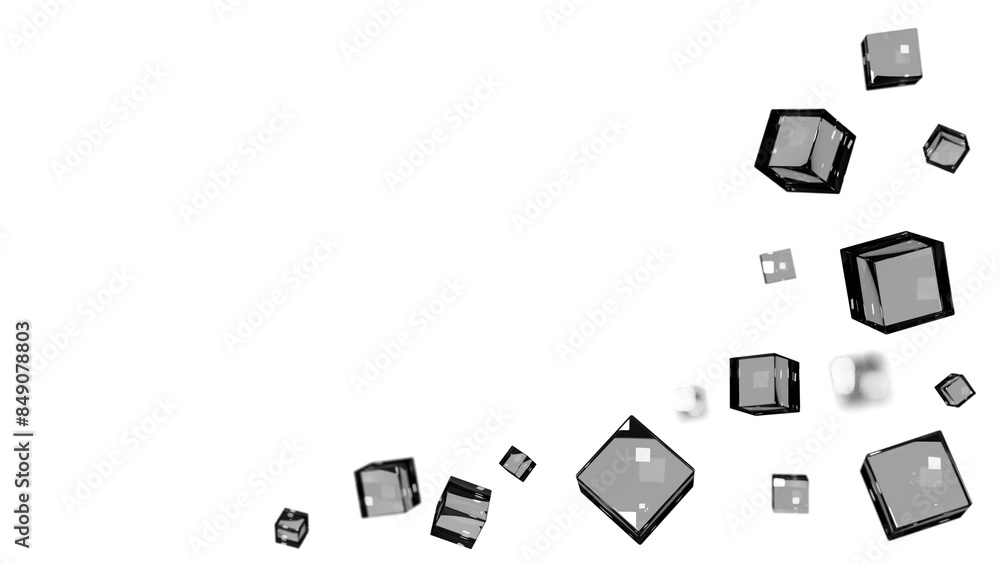 Glass cubes, transparent Glass cubes, transparent
