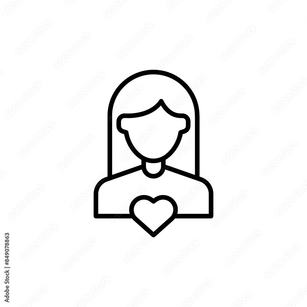 Mothers love outline icons, minimalist vector illustration ,simple transparent graphic element .Isolated on white background Mothers love outline icons, minimalist vector illustration ,simple transparent graphic element .Isolated on white background