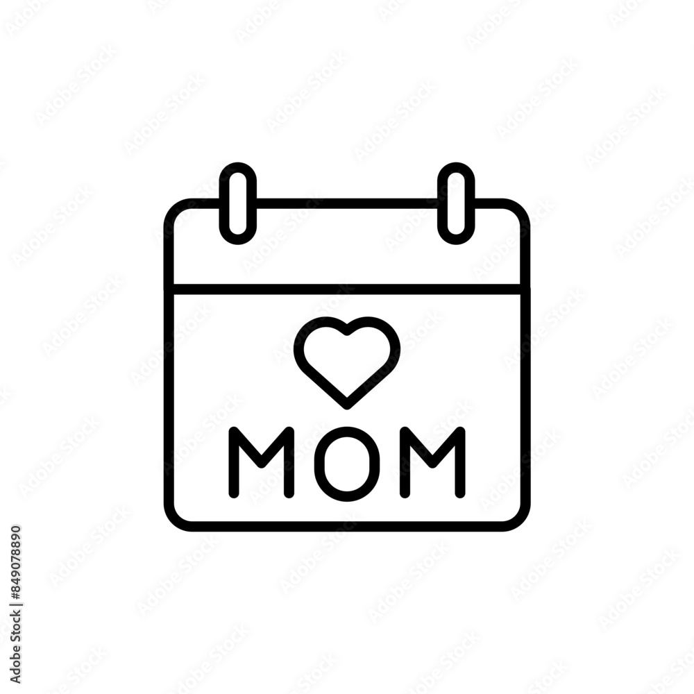 Mothers day outline icons, minimalist vector illustration ,simple transparent graphic element .Isolated on white background Mothers day outline icons, minimalist vector illustration ,simple transparent graphic element .Isolated on white background