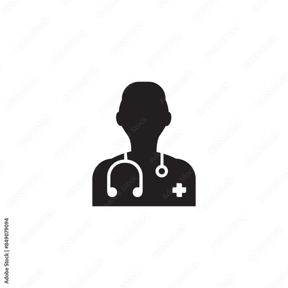 Medical icon, user symbol isolated, doctor pictograms Medical icon, user symbol isolated, doctor pictograms