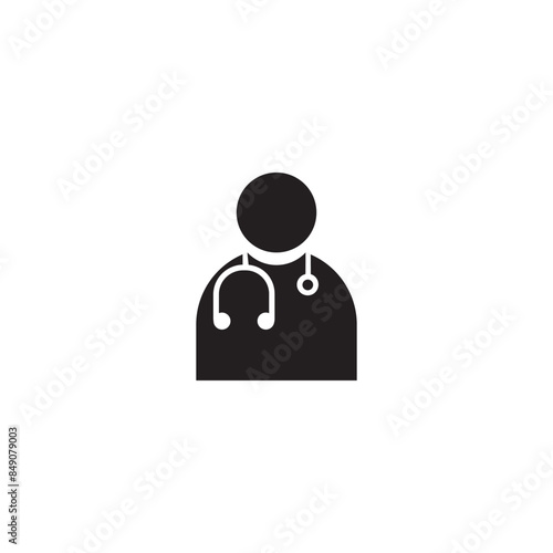 Medical icon, user symbol isolated, doctor pictograms 