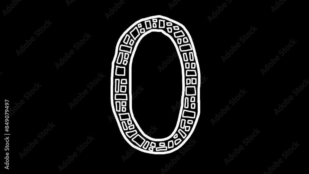 Hand drawn scribble numbers with alpha channel. Hand drawn scribble numbers with alpha channel.