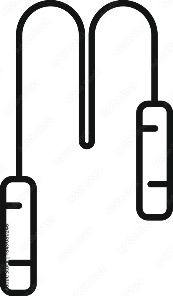 Simple jump rope icon showing a fitness equipment for cardio workout Simple jump rope icon showing a fitness equipment for cardio workout