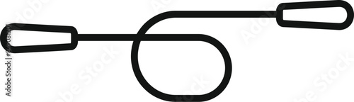 Simple line drawing of a skipping rope, perfect for representing fitness and exercise concepts