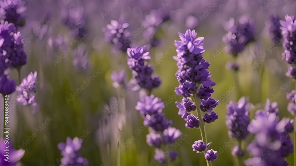 Lavender Flowers in a Field Generative AI Lavender Flowers in a Field Generative AI