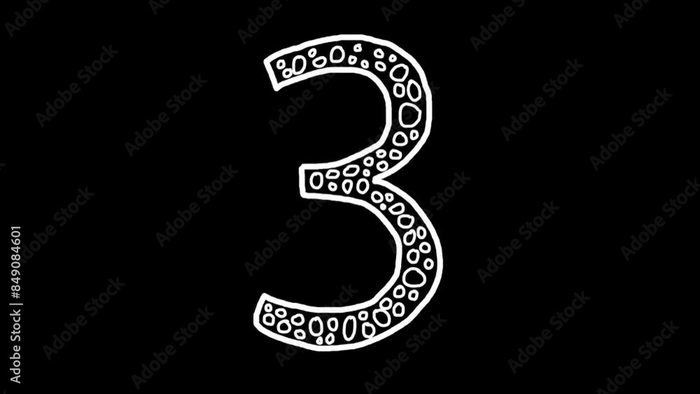 Hand drawn scribble numbers with alpha channel. Hand drawn scribble numbers with alpha channel.