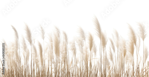 Wallpaper Mural Close-up of Tall Beige Grass Against a White Background, Perfect for Nature and Minimalist Themes, Ideal for Home Decor, Botanical Art, and Natural Design Projects Torontodigital.ca