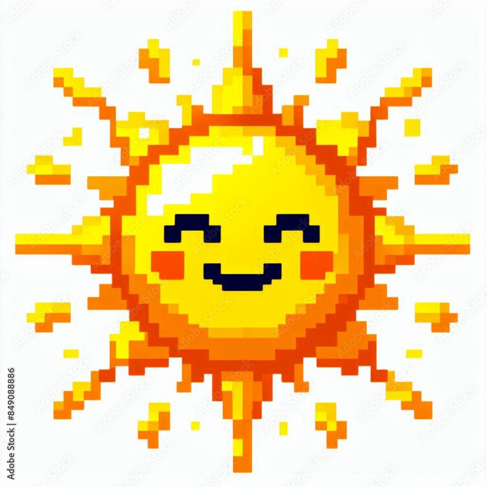 Fototapeta premium Shining Sun Emoji