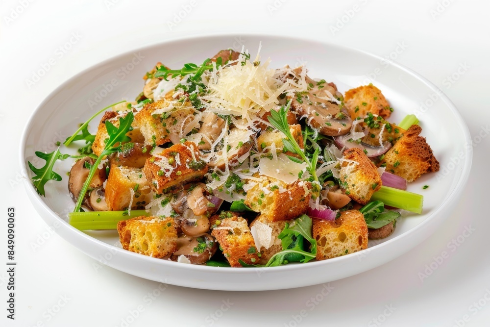 Elegant Autumn Salad Bowl: A captivating culinary masterpiece in an elegant white bowl Elegant Autumn Salad Bowl: A captivating culinary masterpiece in an elegant white bowl