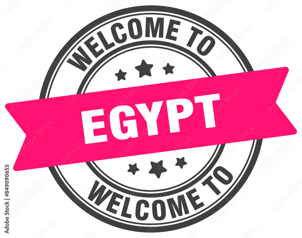 Fototapeta premium Welcome to Egypt stamp. Egypt round sign