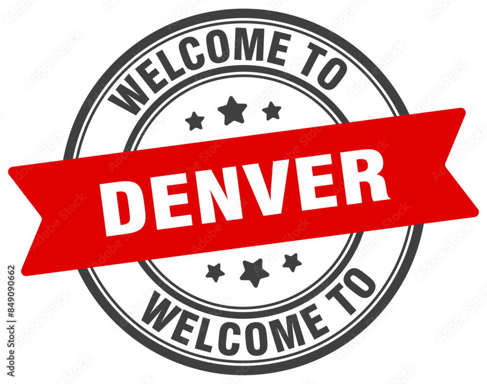 Fototapeta premium Welcome to Denver stamp. Denver round sign