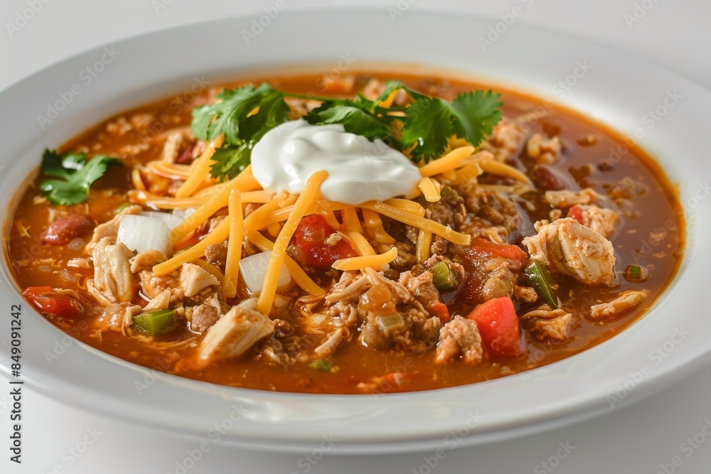 Classic Austin-Style Chicken Chili with Sour Cream Classic Austin-Style Chicken Chili with Sour Cream