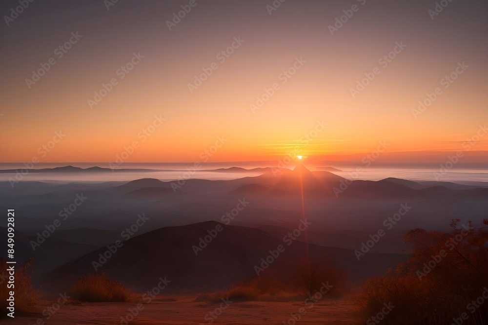 Beautiful Sunset Capturing the Tranquility of the Waning Day, sunrise over the mountains Beautiful Sunset Capturing the Tranquility of the Waning Day, sunrise over the mountains