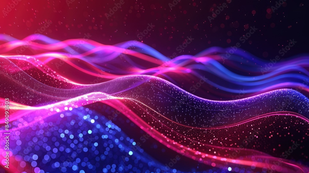 purple blue abstract wavy background with particles Stock Photo | Adobe ...