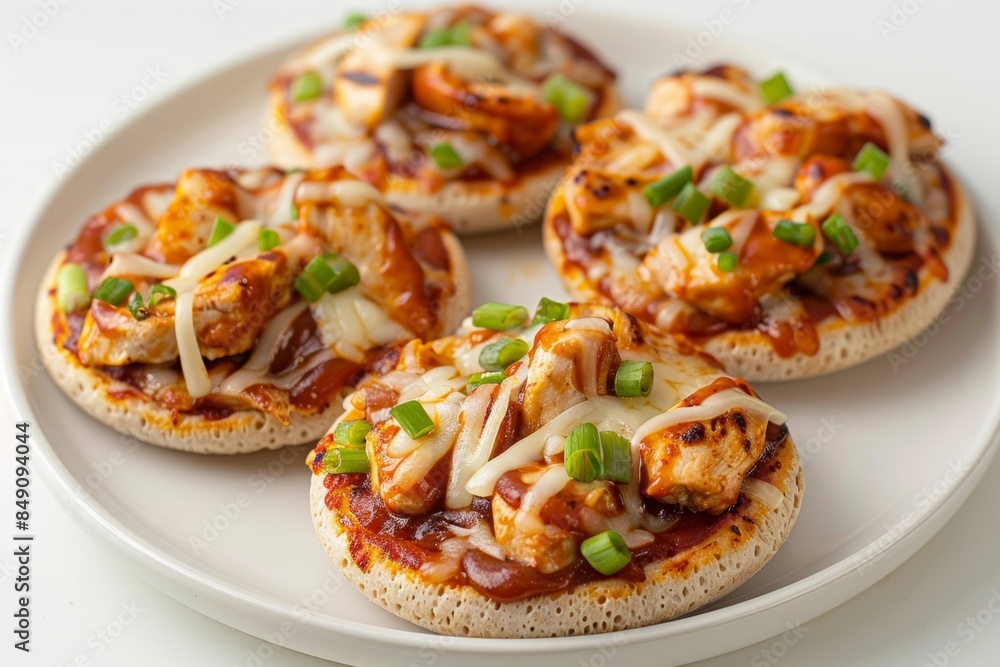 BBQ Chicken Pizza Bites with Mozzarella and Grilled Chicken BBQ Chicken Pizza Bites with Mozzarella and Grilled Chicken
