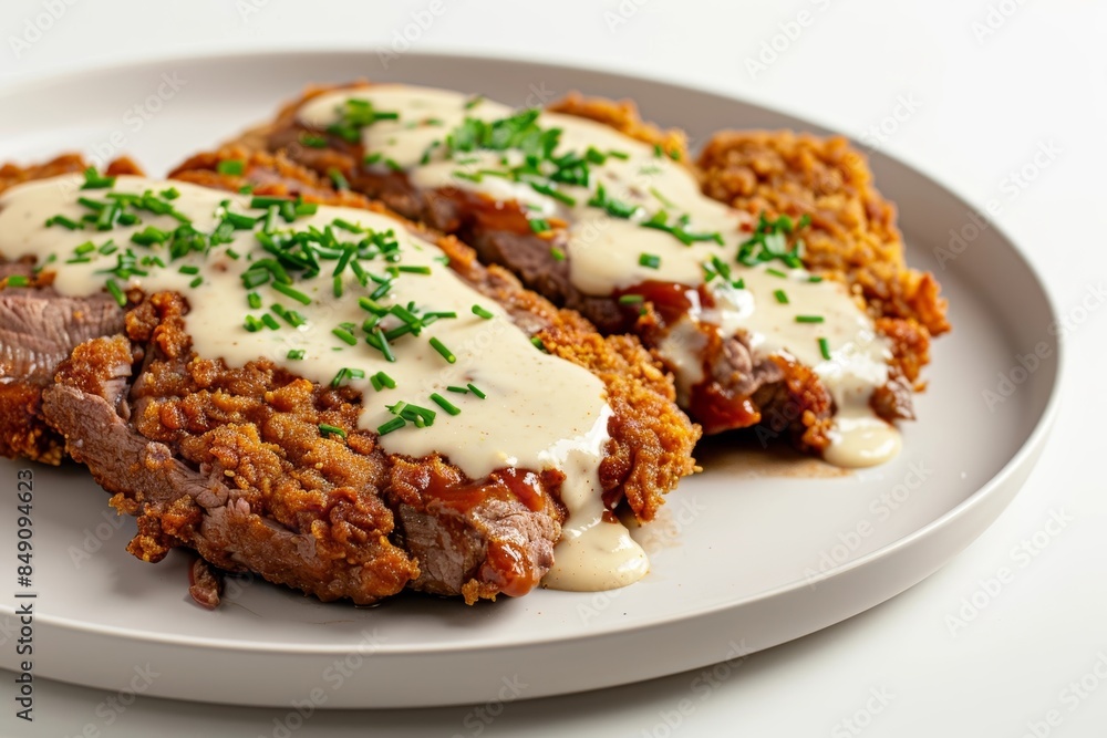 Classic BBQ Chicken Fried Steak with Buttermilk White Gravy Classic BBQ Chicken Fried Steak with Buttermilk White Gravy