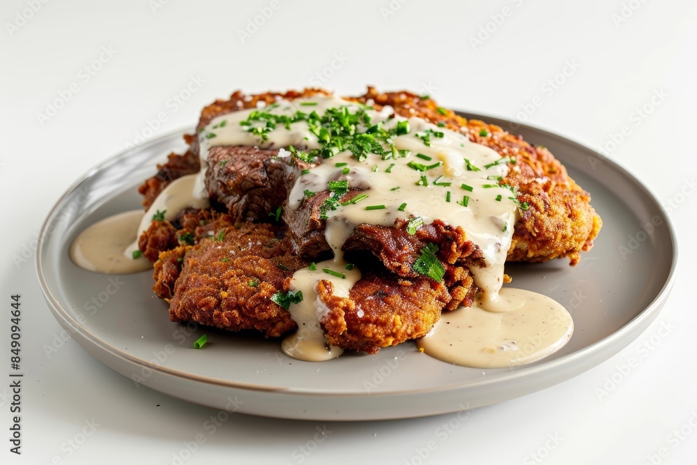 Crispy BBQ Chicken Fried Steak with Buttermilk Gravy Crispy BBQ Chicken Fried Steak with Buttermilk Gravy