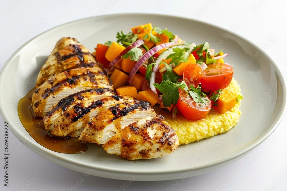 BBQ Spiced Chicken and Pumpkin-Chipotle Polenta with Fresh Salsa Salad BBQ Spiced Chicken and Pumpkin-Chipotle Polenta with Fresh Salsa Salad