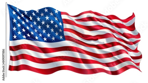 Wallpaper Mural United States flag, white background Torontodigital.ca
