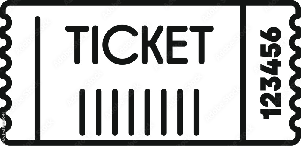 Simple ticket with barcode representing access to an event Simple ticket with barcode representing access to an event