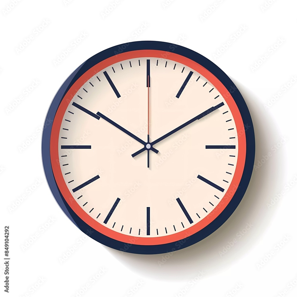 wall clock icon in flat design style on white background wall clock icon in flat design style on white background