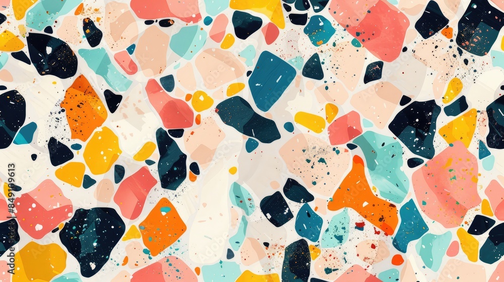 Vibrant terrazzo patterns backdrop Vibrant terrazzo patterns backdrop