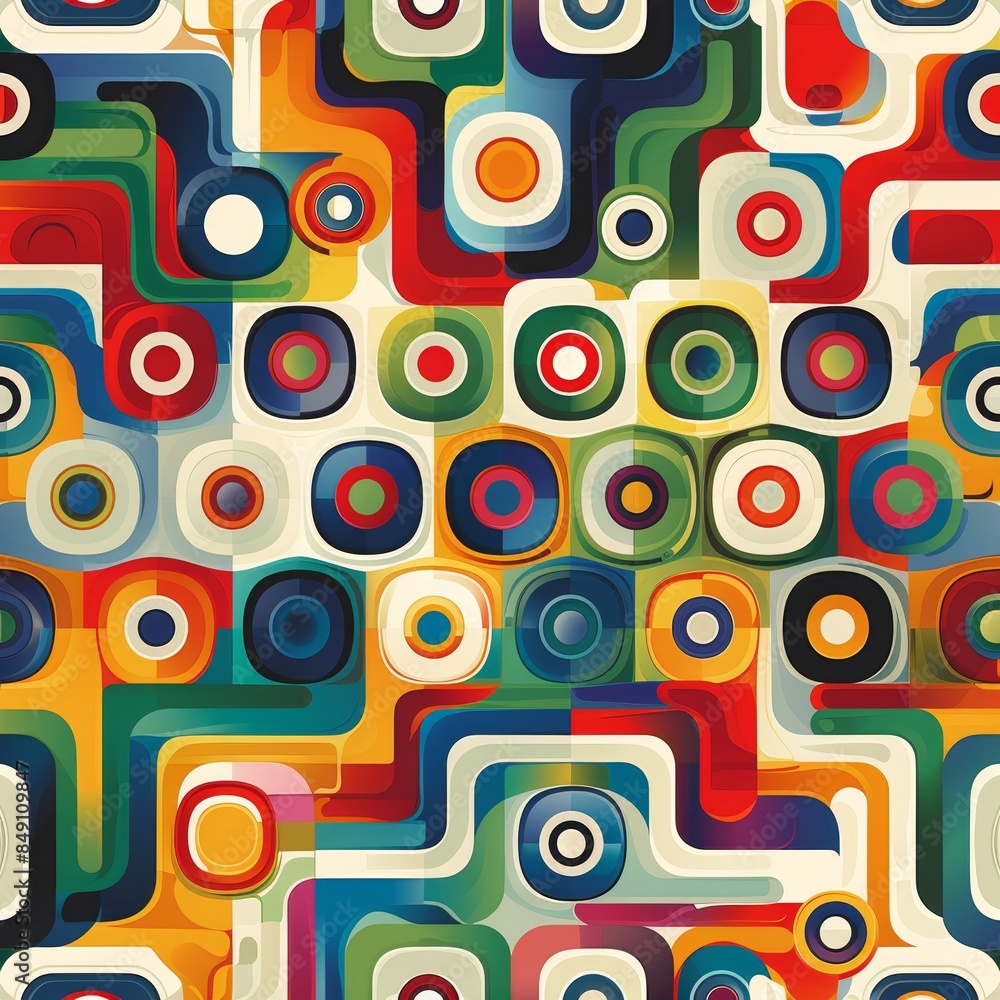 Obraz premium Abstract background illustration in the style of the 70s