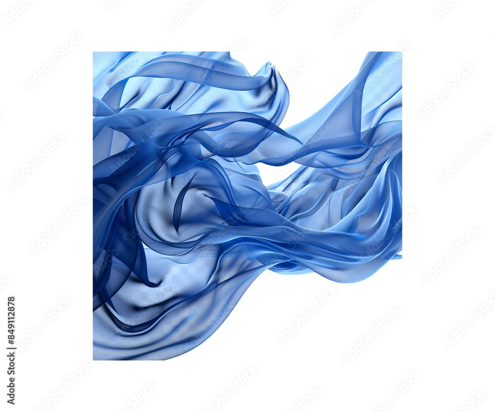 Abstract Blue Smoke Wave Art with Smooth Flowing Lines Abstract Blue Smoke Wave Art with Smooth Flowing Lines