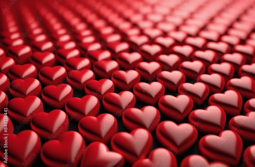 Obraz premium 3d red hearts background