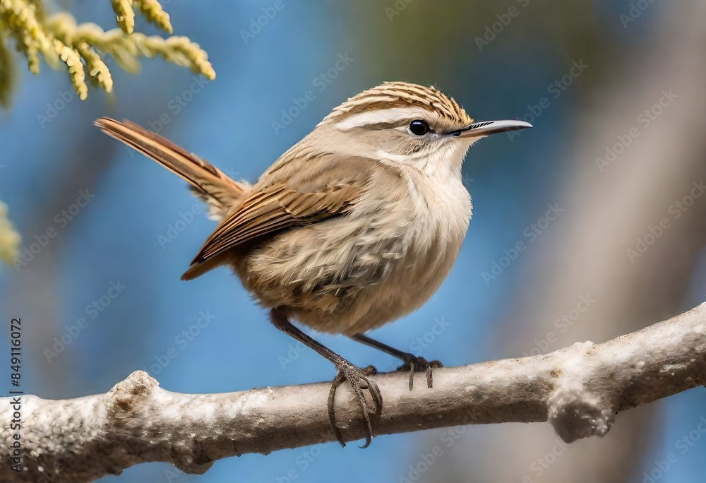 Obraz premium HD view of little cute on tree, autumn view of sparrow in the woods