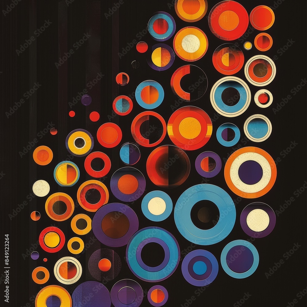 Abstract background illustration in the style of the 70s Abstract background illustration in the style of the 70s