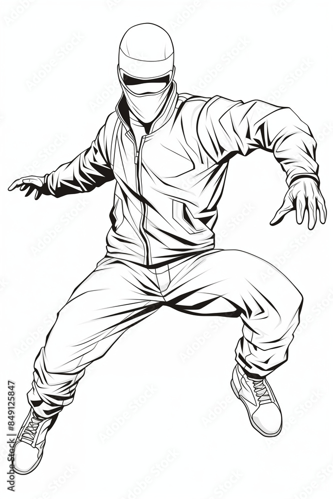 Stuntman Daredevil: Coloring Page Adventure Stuntman Daredevil: Coloring Page Adventure
