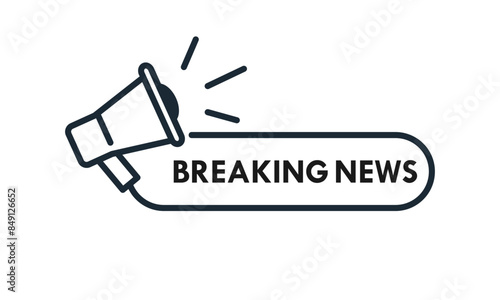 Breaking news design template illustration