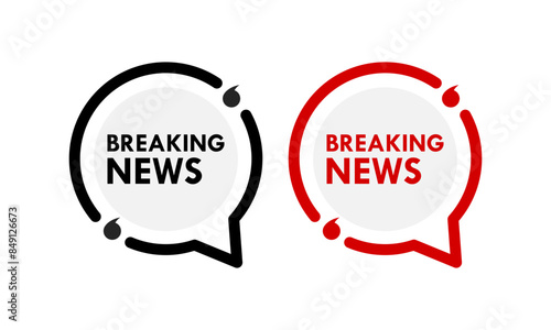 Breaking news design template illustration