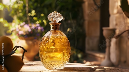  Luxury purfume bottle, in the roman garden photo