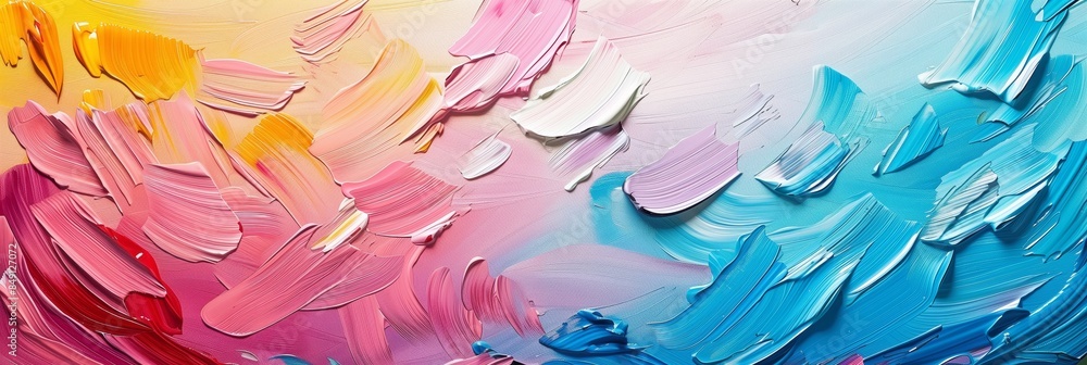 Abstract painting with thick brush strokes Abstract painting with thick brush strokes