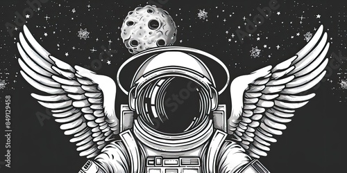 Wallpaper Mural Angelic Astronauts Soaring Among the Stars Torontodigital.ca