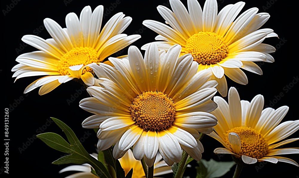 White and Yellow Flowers in a Vase White and Yellow Flowers in a Vase