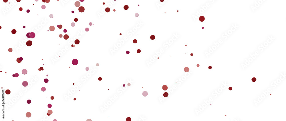 Obraz premium confetti png. red confetti falls from the sky. 3d
