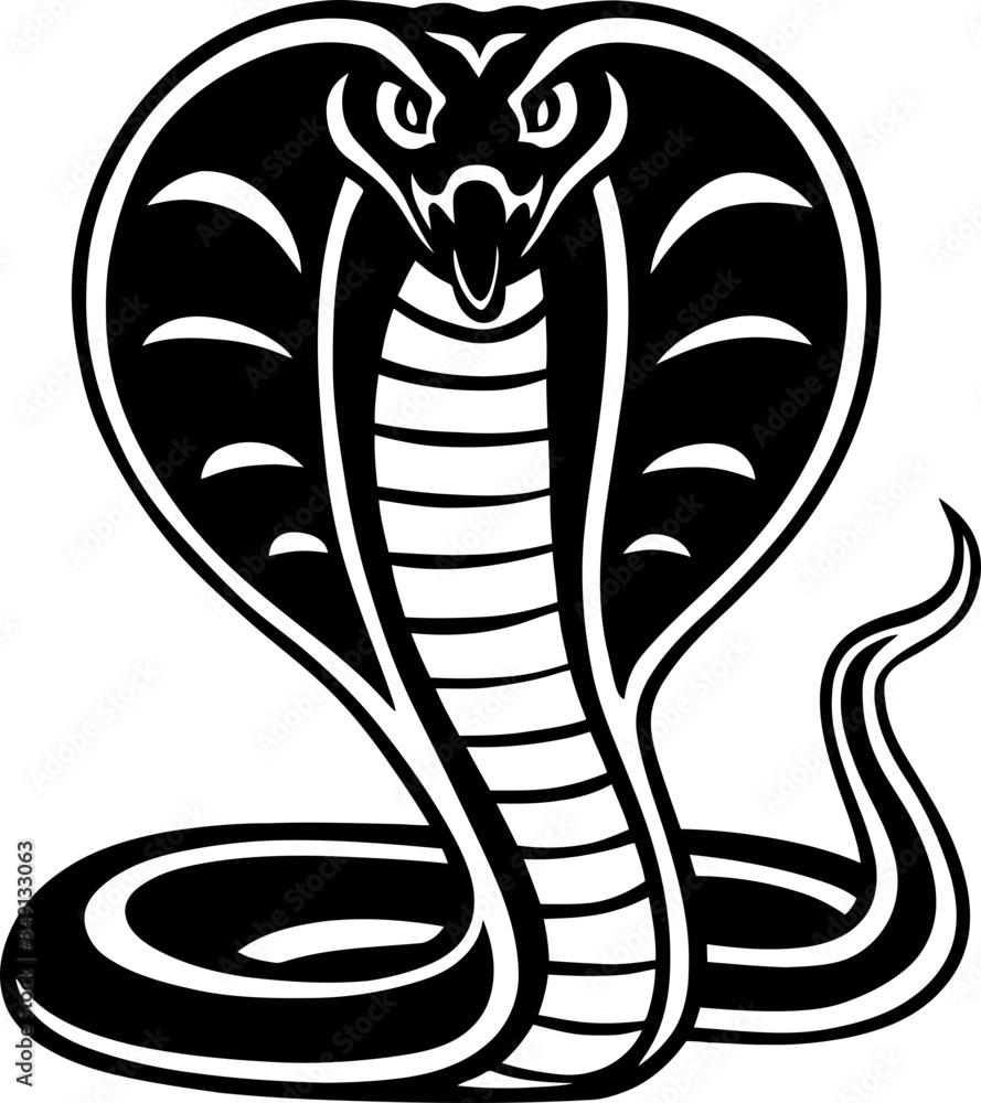 Fototapeta premium Majestic Cobra Mascot Logo Design Illustration