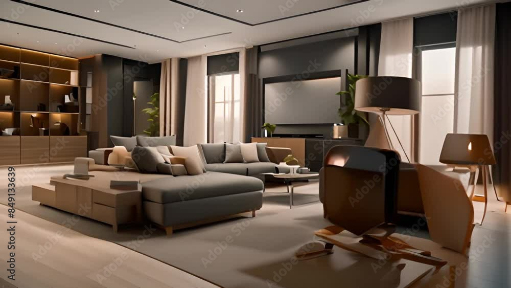 Modern Living Room Interior Design Generative AI Modern Living Room Interior Design Generative AI