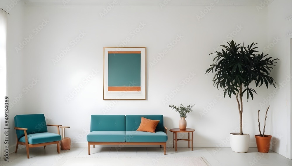 Fototapeta premium white and gold theme modern interior