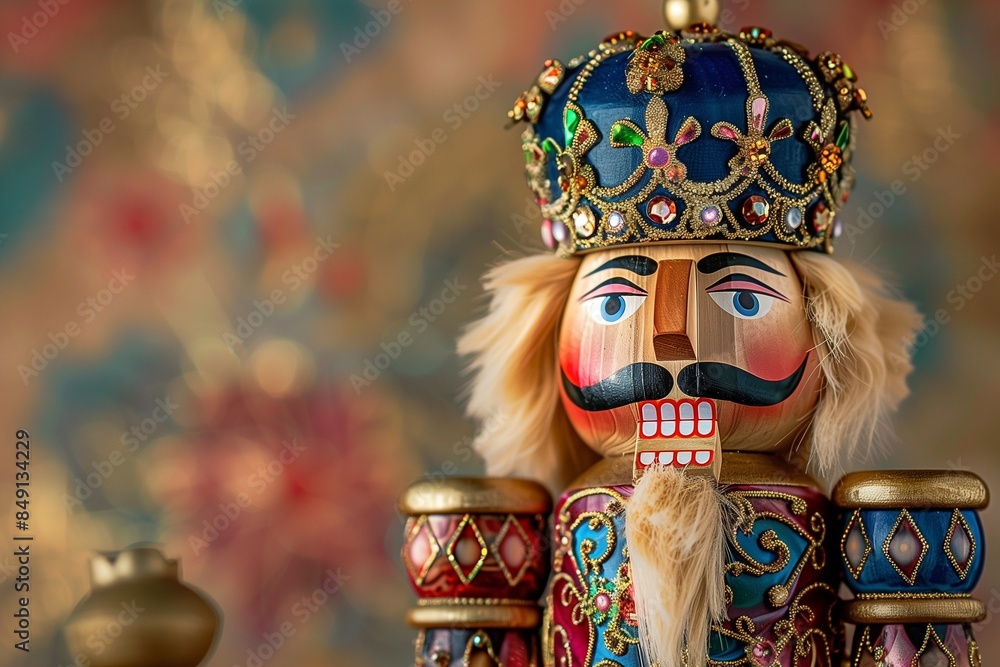 Fototapeta premium Ornate Nutcracker Figurine with Intricate Detailing