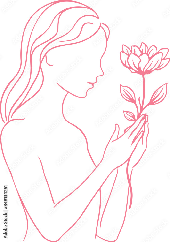 silhouette of a girl with a rose silhouette of a girl with a rose