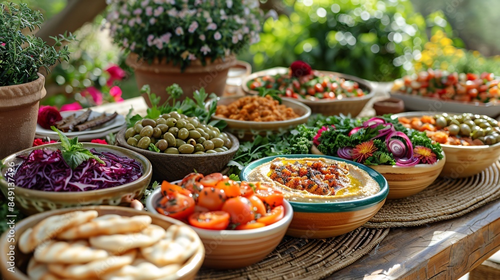 A Mediterranean-themed table A Mediterranean-themed table