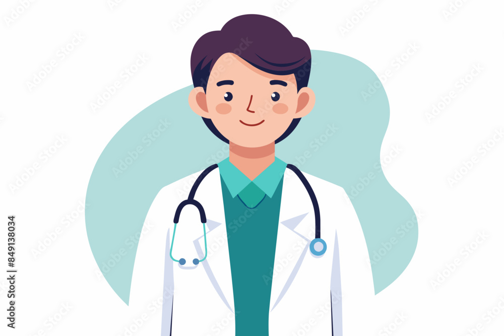 Vector of Doctor in White Coat on White Background,doctor, stethoscope, medicine, health, medical, hospital, cartoon, care, healthcare, uniform, Vector of Doctor in White Coat on White Background,doctor, stethoscope, medicine, health, medical, hospital, cartoon, care, healthcare, uniform,