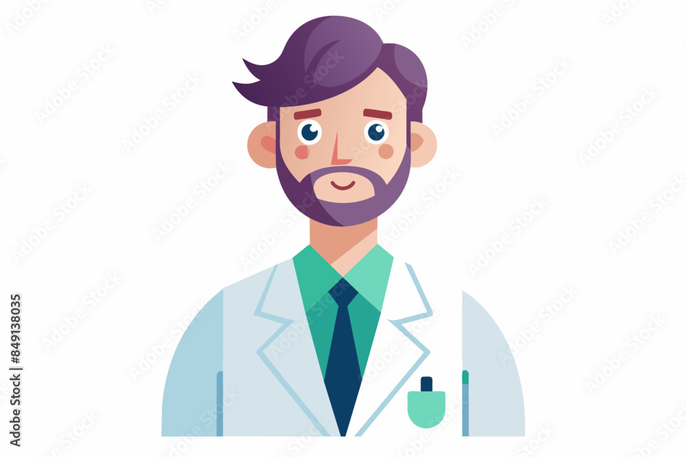 Vector of Doctor in White Coat on White Background,doctor, stethoscope, medicine, health, medical, hospital, cartoon, care, healthcare, uniform, Vector of Doctor in White Coat on White Background,doctor, stethoscope, medicine, health, medical, hospital, cartoon, care, healthcare, uniform,