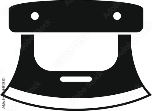 Mezzaluna rocking knife is using for chopping herbs, vegetables, nuts, chocolate, pizza and other food ingredients