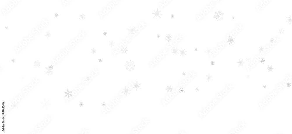 Winter Flurry: Mesmeric 3D Illustration Depicting Descending Festive Snowflakes Winter Flurry: Mesmeric 3D Illustration Depicting Descending Festive Snowflakes