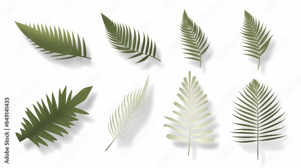 Realistic transparent shadow from a leaf of a palm tree on the white background. Tropical leaves shadow. Mockup with palm leaves shadow. Realistic transparent shadow from a leaf of a palm tree on the white background. Tropical leaves shadow. Mockup with palm leaves shadow.
